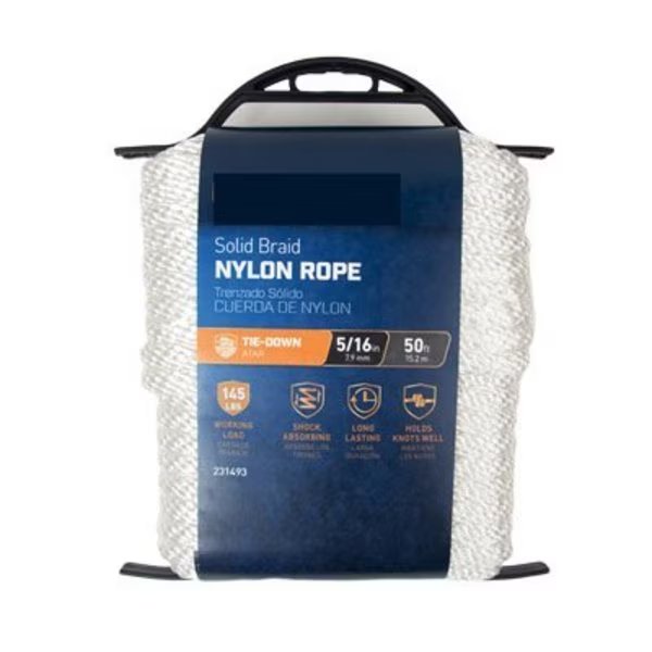 5/16X50 Wht Nyl Rope, Richelieu America Ltd., Mfr#: 644011